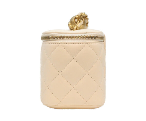 CHANEL シャネル 新品同様 31番台 マトラッセ ココボール バニティバッグ チェーン ショルダーバッグ
