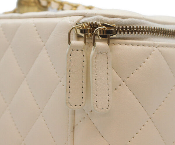 CHANEL シャネル 新品同様 31番台 マトラッセ ココボール バニティバッグ チェーン ショルダーバッグ
