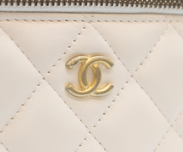 CHANEL シャネル 新品同様 31番台 マトラッセ ココボール バニティバッグ チェーン ショルダーバッグ
