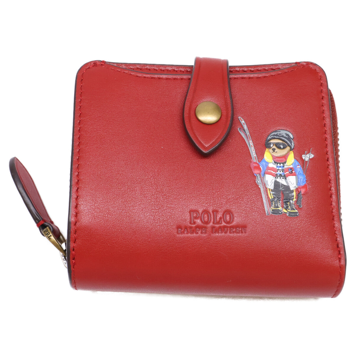 POLO RALPH LAUREN ポロ ラルフローレン 【新品同様】WAPOSLG0G220074 Polo ベア コンパクト ウォレット 二つ折り財布（小銭入れあり）