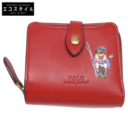POLO RALPH LAUREN ポロ ラルフローレン 【新品同様】WAPOSLG0G220074 Polo ベア コンパクト ウォレット 二つ折り財布（小銭入れあり）