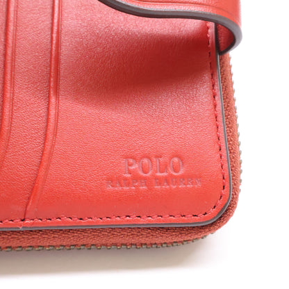 POLO RALPH LAUREN ポロ ラルフローレン 【新品同様】WAPOSLG0G220074 Polo ベア コンパクト ウォレット 二つ折り財布（小銭入れあり）