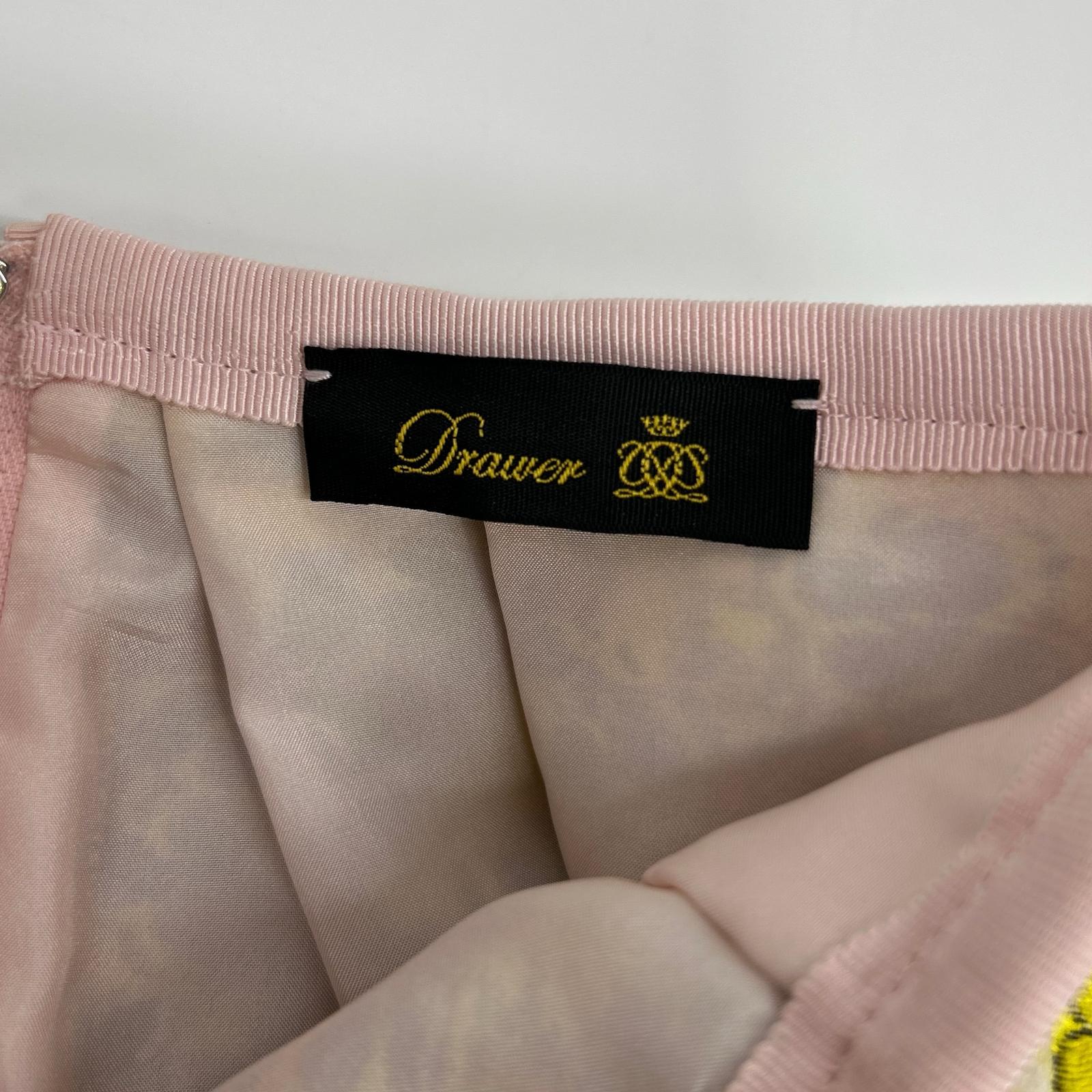 DRAWER ドゥロワー 6524-299-1281 イエロー 花柄 ウール スカート スカート