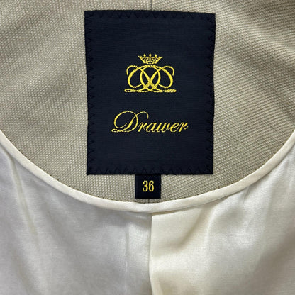 DRAWER ドゥロワー 6522-299-0590 ベージュ ドロップスリーブジャケット ジャケット