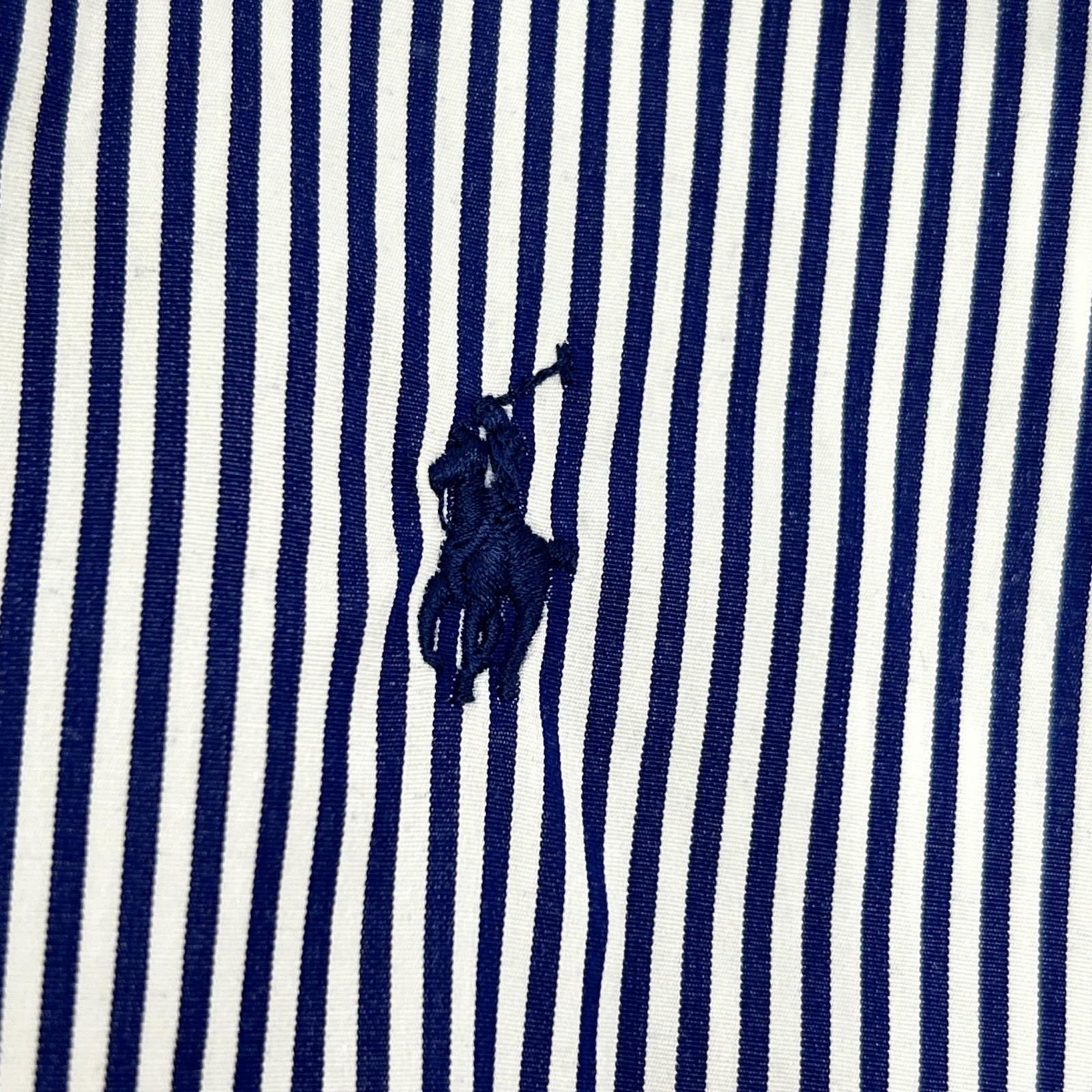POLO RALPH LAUREN ポロ ラルフローレン ブルー ストライプ ポニー刺繍 ロングシャツ ワンピース ワンピース