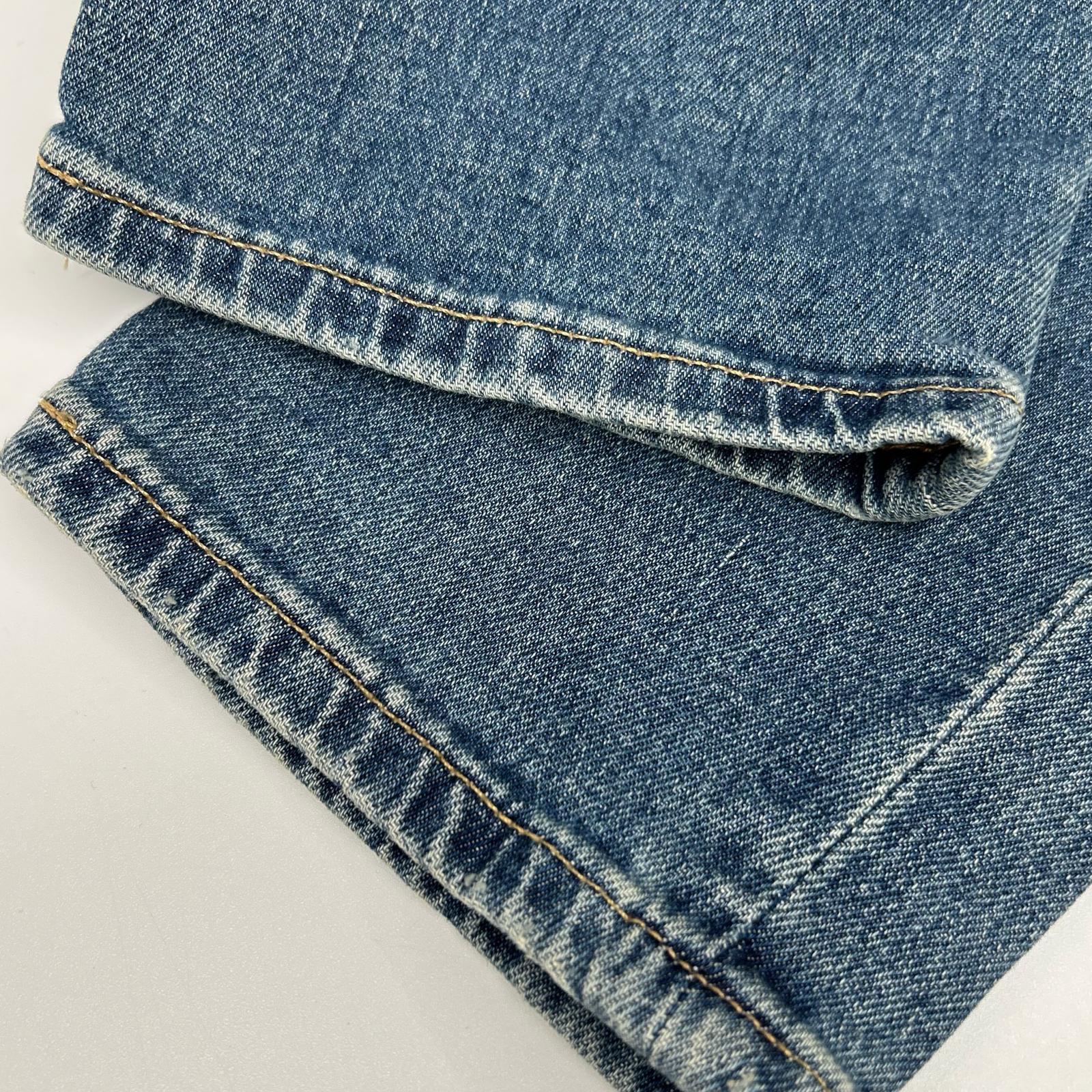 LAUREN RALPH LAUREN ローレン ラルフローレン ブルー パッチワーク リペア加工 デニム パンツ ボトムス