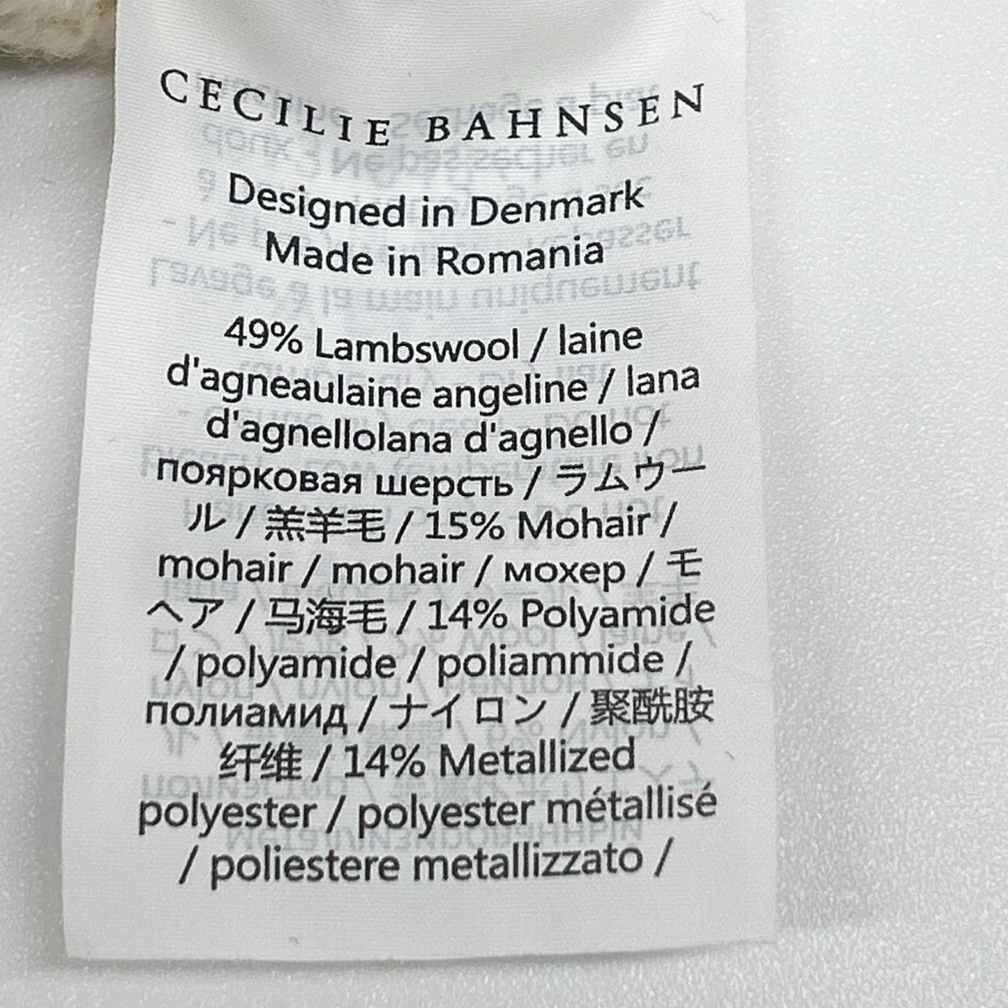 Cecilie Bahnsen セシリー バンセン ホワイト UBERTA メタリック ウール混 花柄 セーター トップス