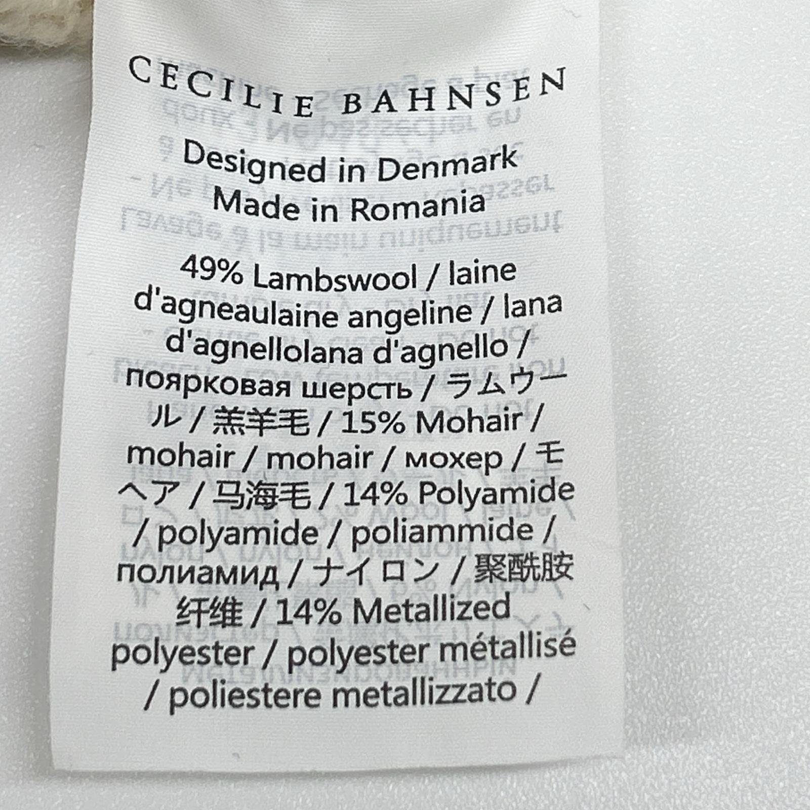 Cecilie Bahnsen セシリー バンセン ホワイト UBERTA メタリック ウール混 花柄 セーター トップス