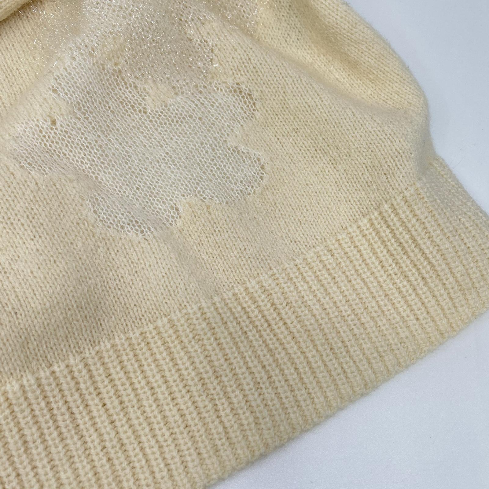 Cecilie Bahnsen セシリー バンセン ホワイト UBERTA メタリック ウール混 花柄 セーター トップス