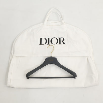Christian Dior クリスチャンディオール 美品 国内正規 551V558B1761 バージンウール & コットンブレンド ブークレ ノーカラー クロップドジャケット ジャケット
