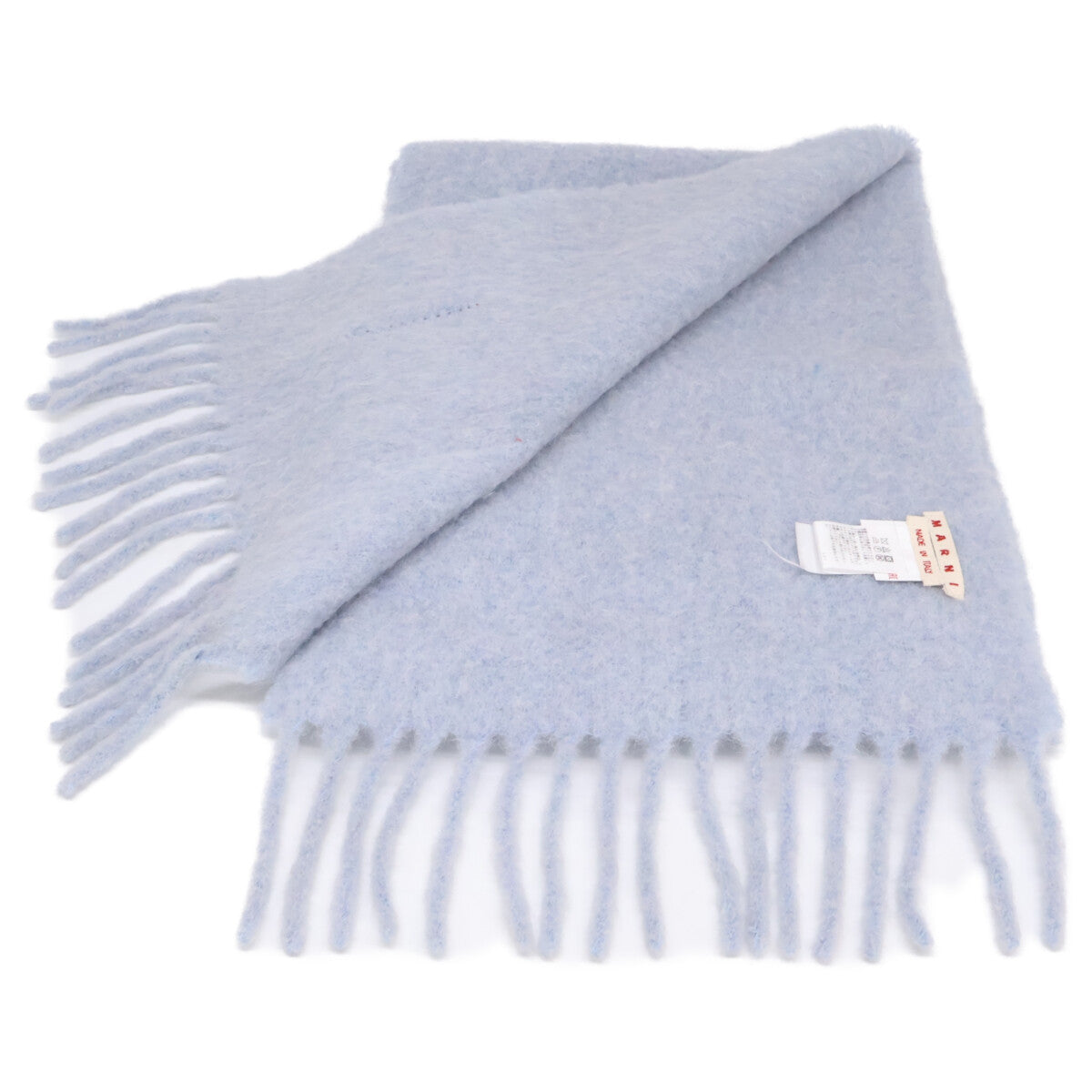 MARNI マルニ 【新品同様/国内正規】SCMC0059YOUTW918 ロゴラベル アルパカ フリンジ ストール