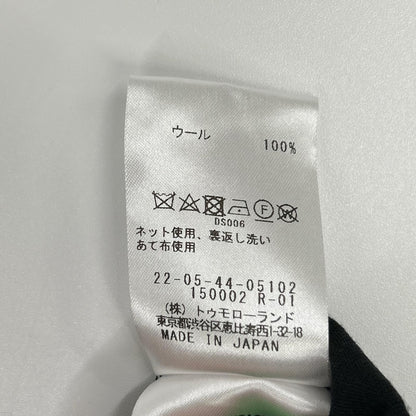 DES PRES デプレ ブラック ハイツイストギャバジン イレギュラーヘムプリーツスカート スカート