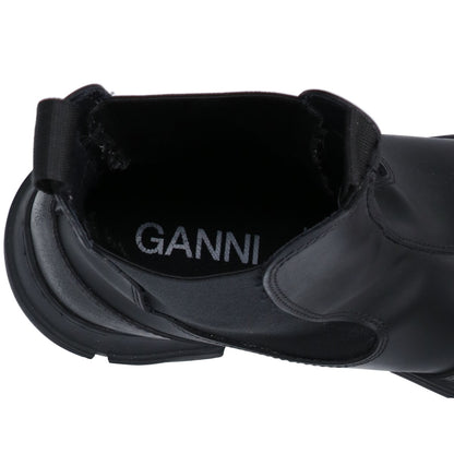 GANNI ガニー ブラック ラバー レインブーツ シューズ