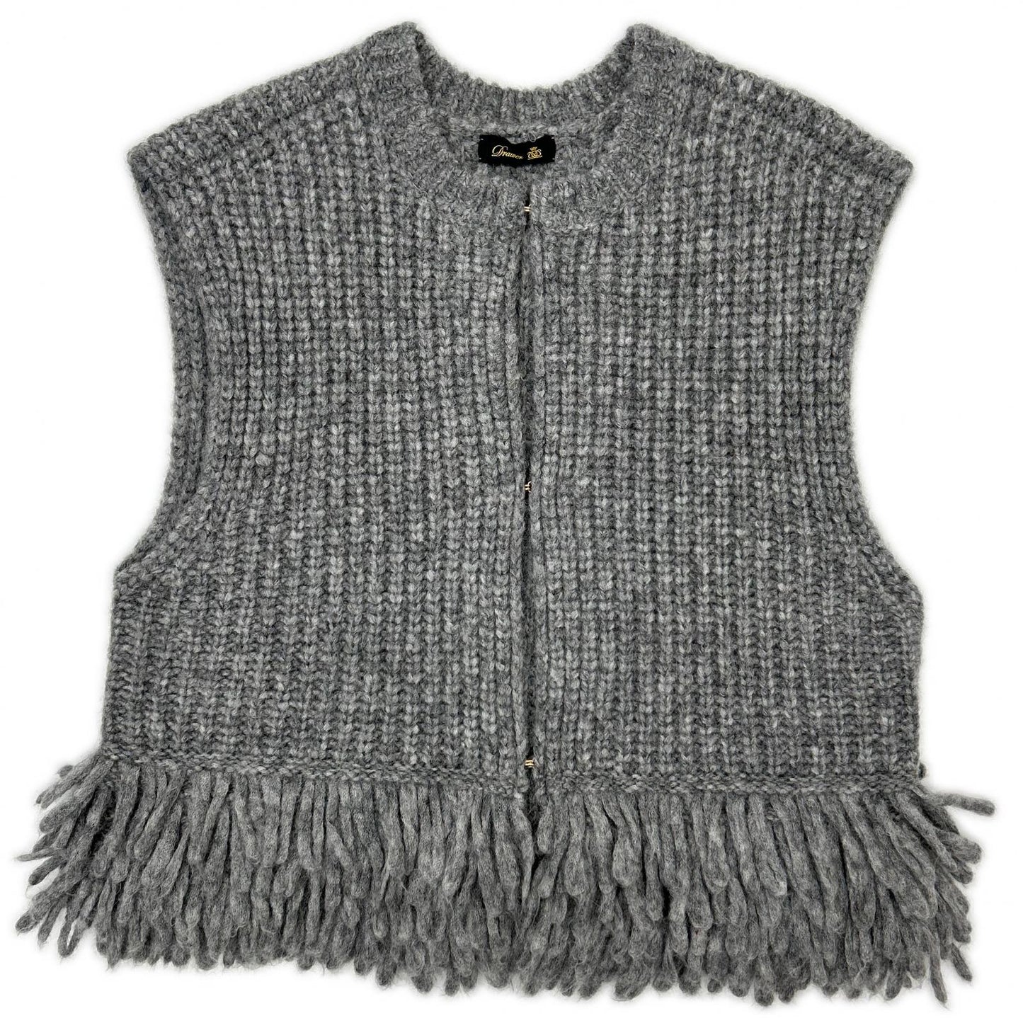 DRAWER Drawer 6515-1-000001 25SS gray alpaca knit vest vest