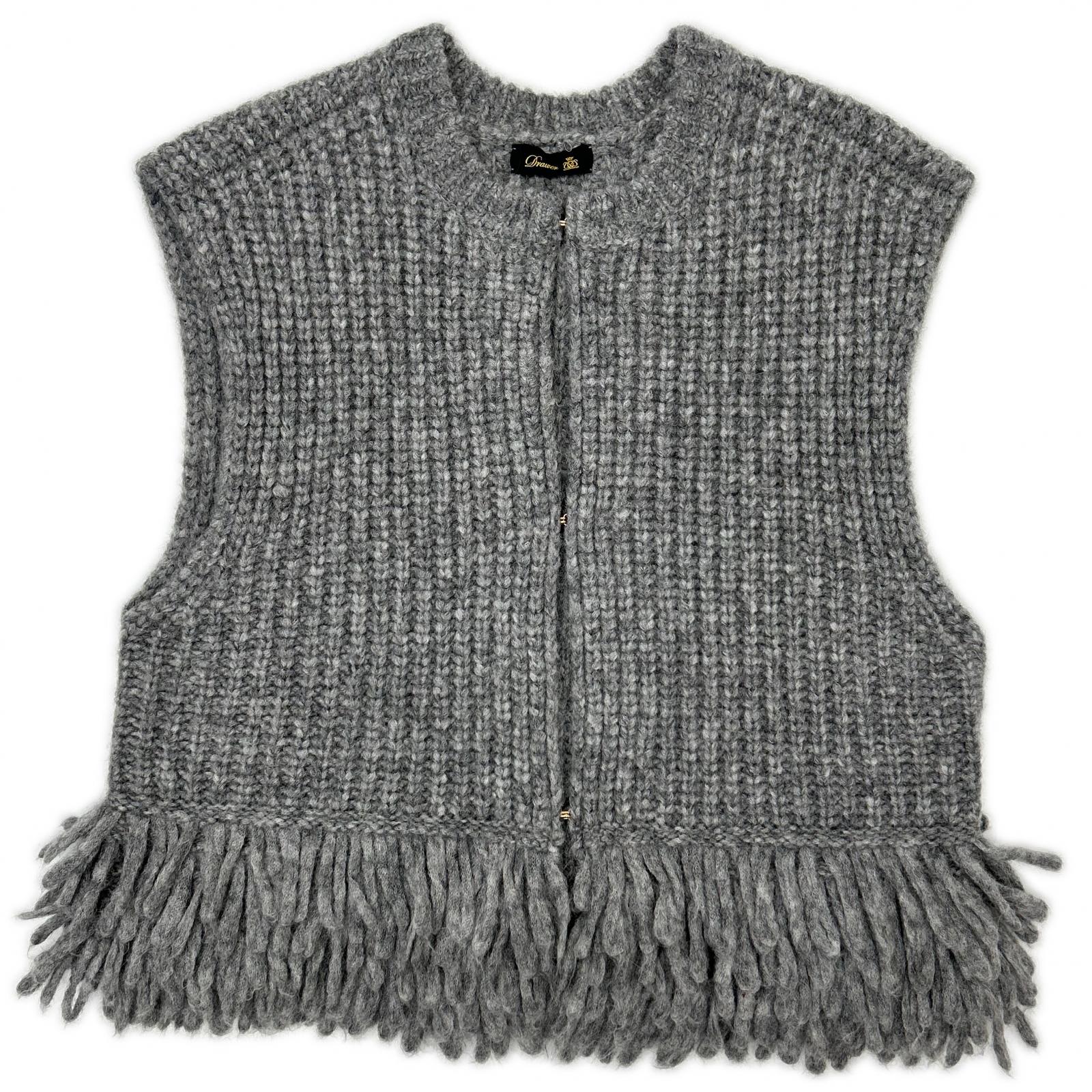 DRAWER Drawer 6515-1-000001 25SS gray alpaca knit vest vest
