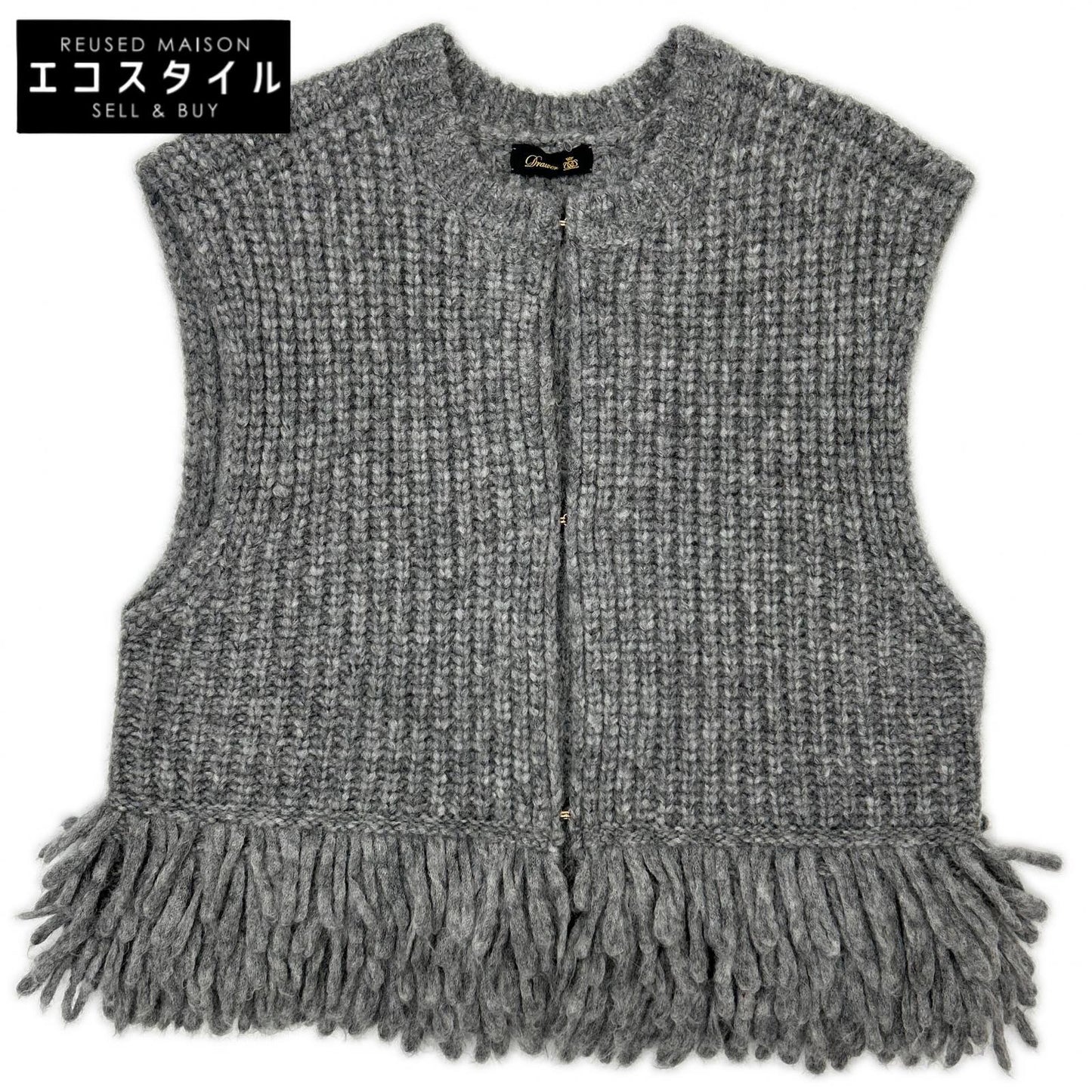 DRAWER Drawer 6515-1-000001 25SS gray alpaca knit vest vest