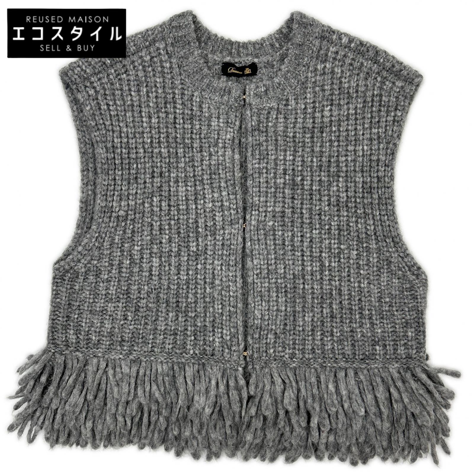 DRAWER Drawer 6515-1-000001 25SS gray alpaca knit vest vest