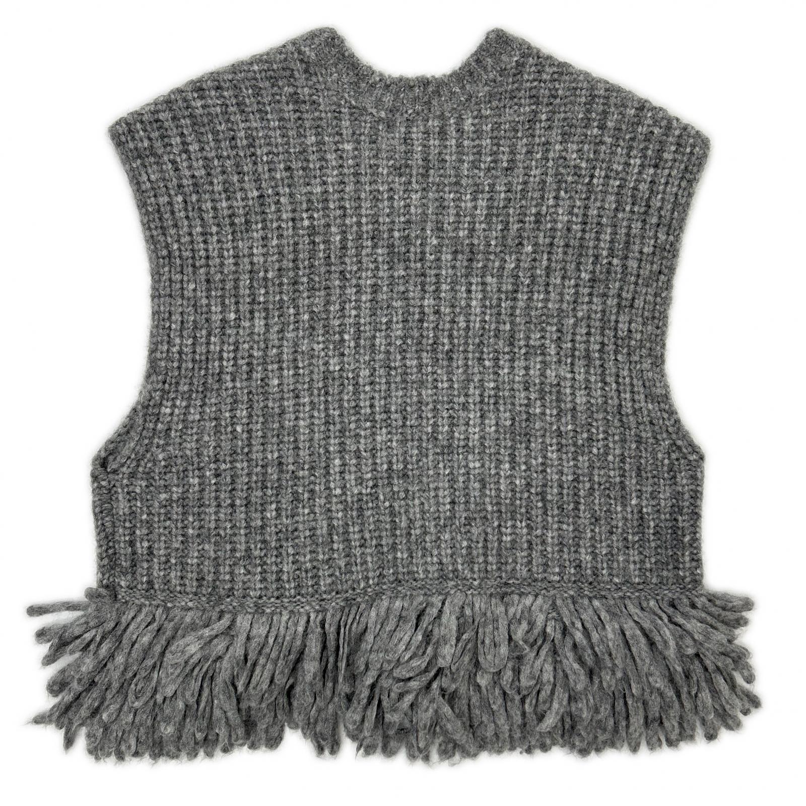 DRAWER Drawer 6515-1-000001 25SS gray alpaca knit vest vest
