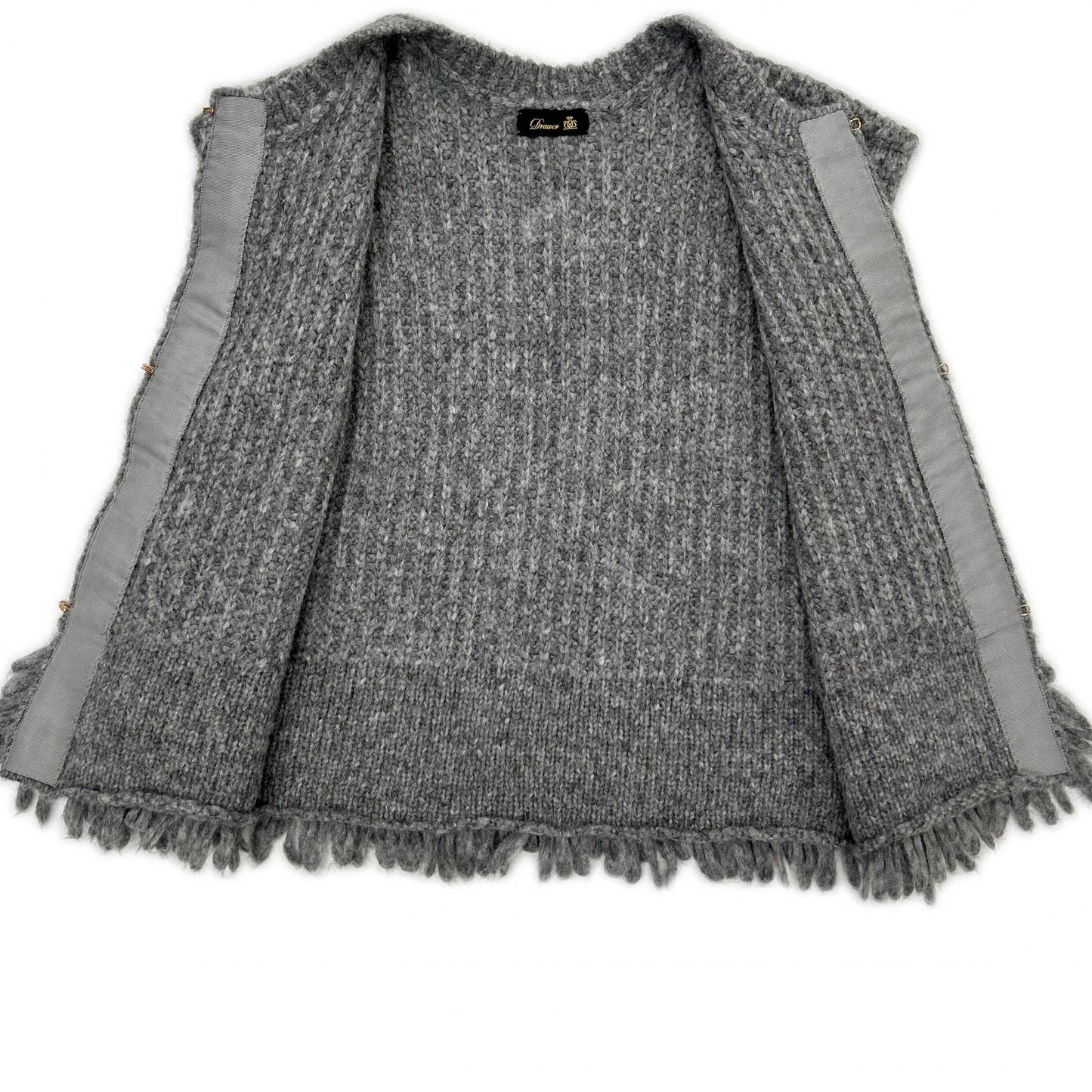 DRAWER Drawer 6515-1-000001 25SS gray alpaca knit vest vest