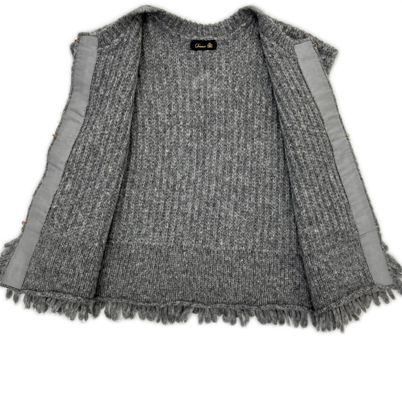 DRAWER Drawer 6515-1-000001 25SS gray alpaca knit vest vest