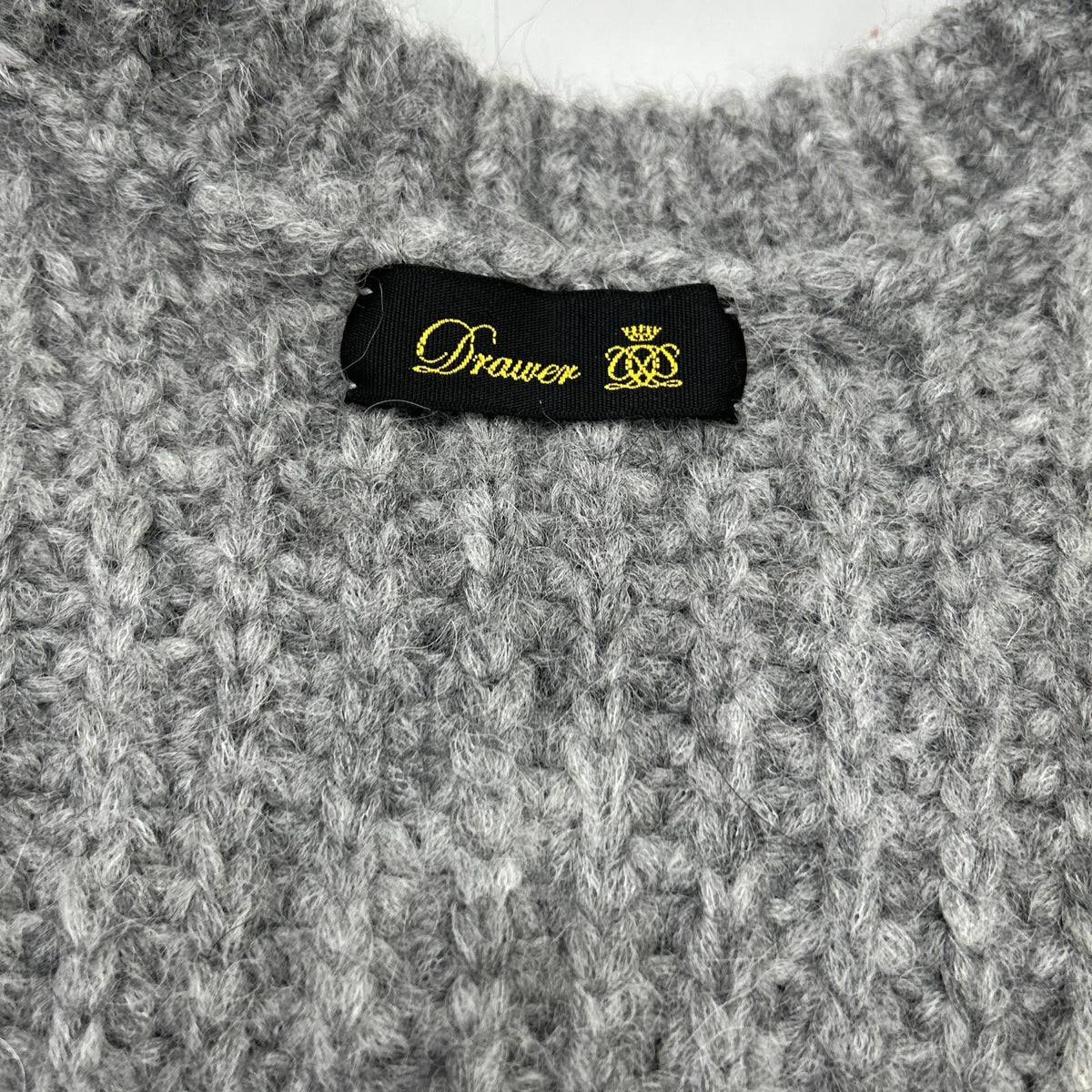 DRAWER Drawer 6515-1-000001 25SS gray alpaca knit vest vest