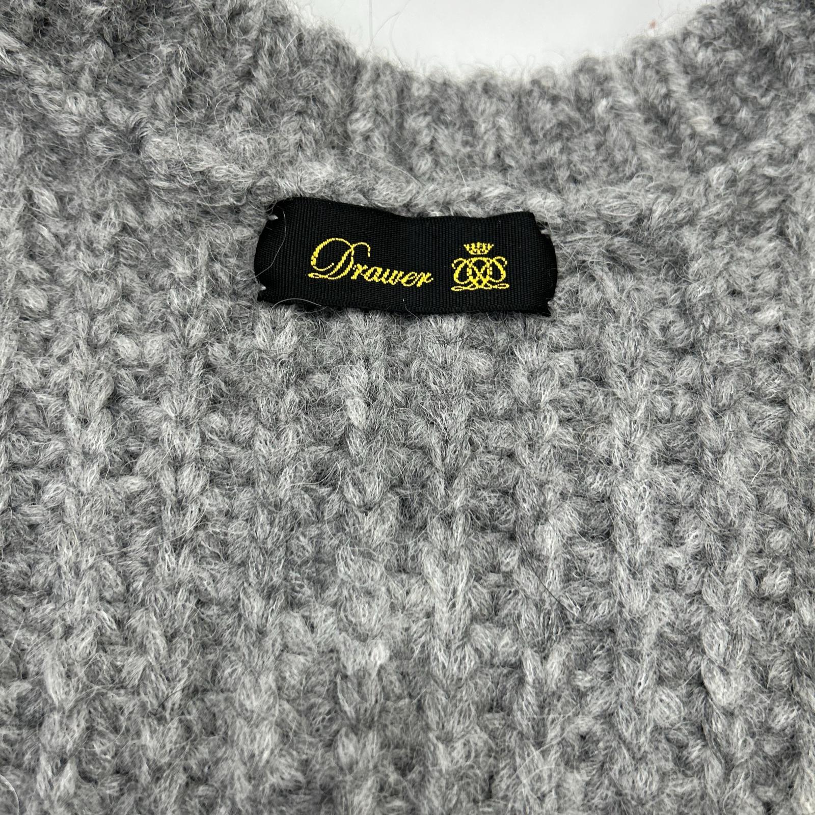 DRAWER Drawer 6515-1-000001 25SS gray alpaca knit vest vest