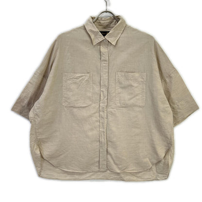 DRAWER ドゥロワー アイボリー M.SUMMER1 ハーフスリーブ 比翼シャツ トップス