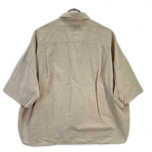 DRAWER ドゥロワー アイボリー M.SUMMER1 ハーフスリーブ 比翼シャツ トップス
