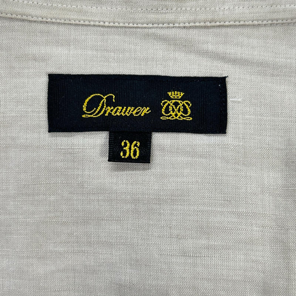 【SALE】 DRAWER Drawer Ivory M.SUMMER1 Half-sleeve hidden-button shirt Tops