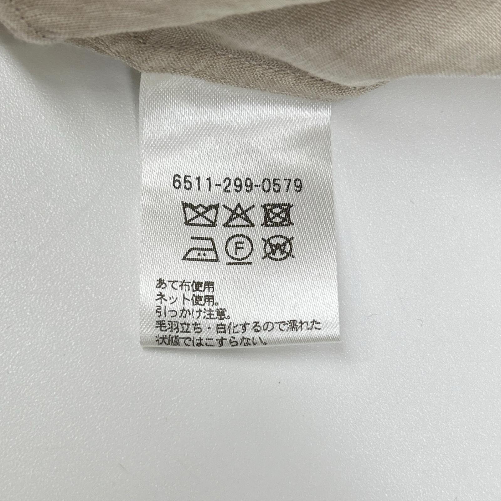 DRAWER ドゥロワー アイボリー M.SUMMER1 ハーフスリーブ 比翼シャツ トップス