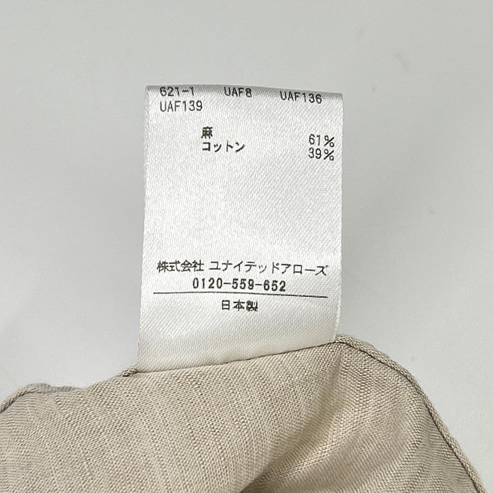DRAWER ドゥロワー アイボリー M.SUMMER1 ハーフスリーブ 比翼シャツ トップス