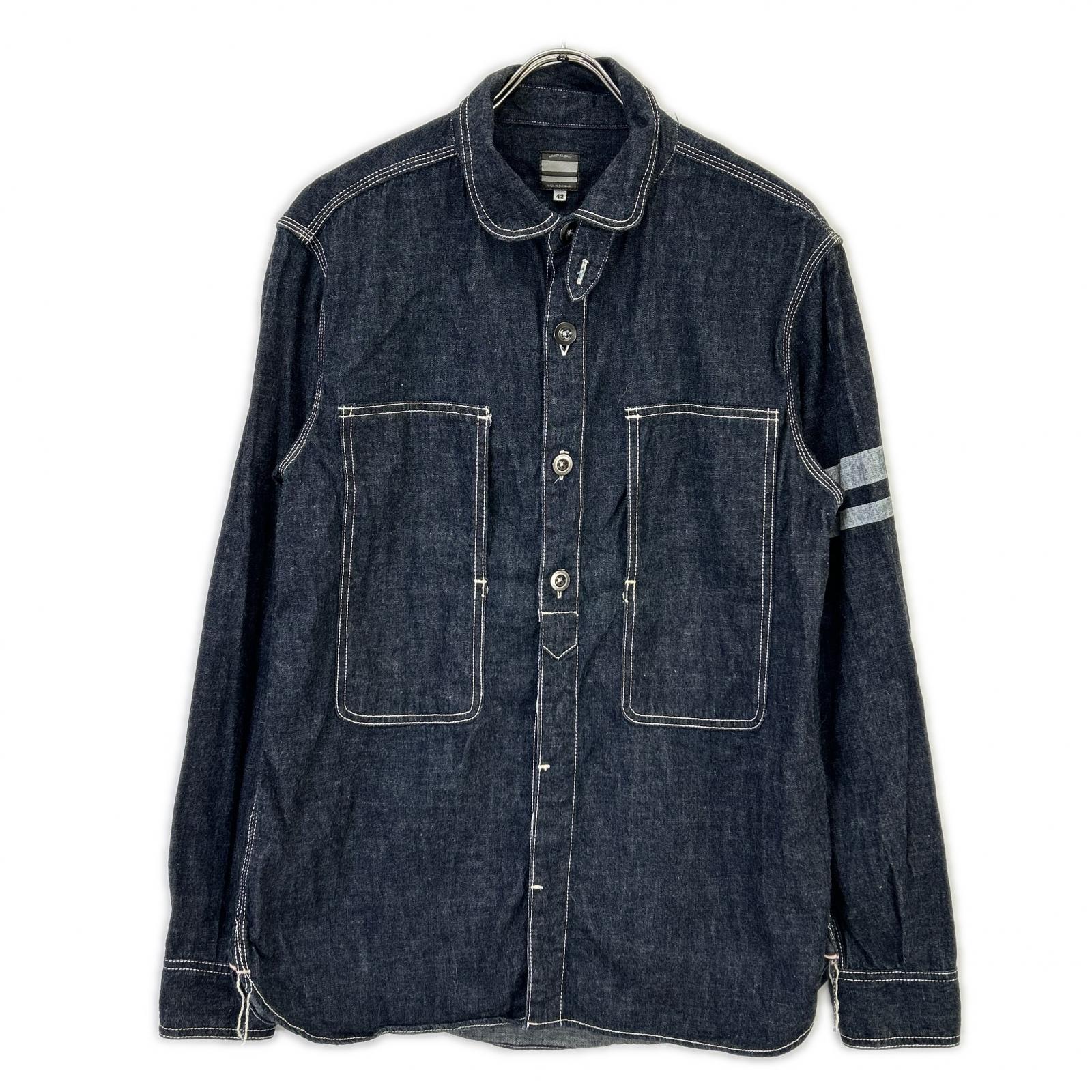 MOMOTARO JEANS モモタロウジーンズ インディゴ 出陣ジェイルポケット デニム シャツ ジャケット