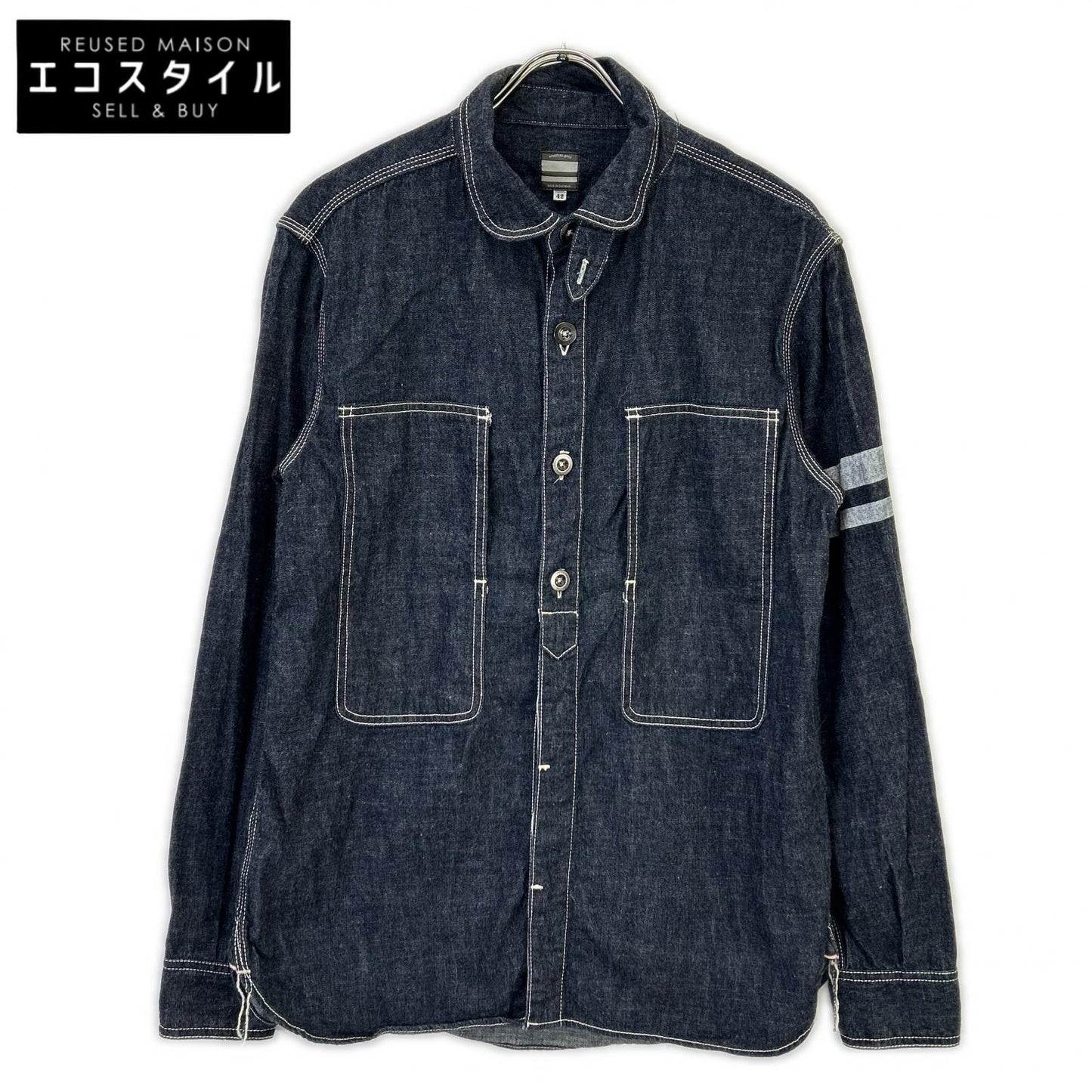 MOMOTARO JEANS モモタロウジーンズ インディゴ 出陣ジェイルポケット デニム シャツ ジャケット