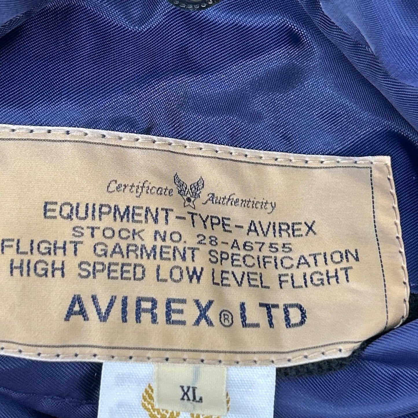 AVIREX アヴィレックス 6102063 LAST CALL リバーシブル 中綿 MA-1 ジャケット ジャケット