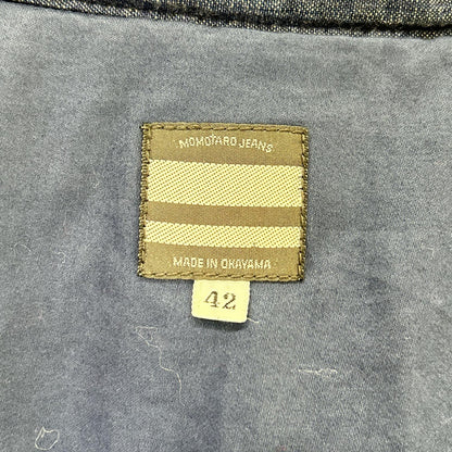 MOMOTARO JEANS モモタロウジーンズ インディゴ デニム切替 中綿 ベスト ベスト