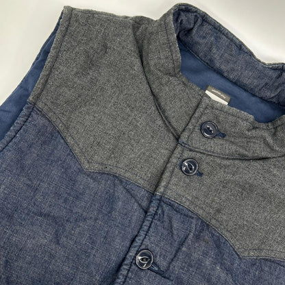MOMOTARO JEANS モモタロウジーンズ インディゴ デニム切替 中綿 ベスト ベスト