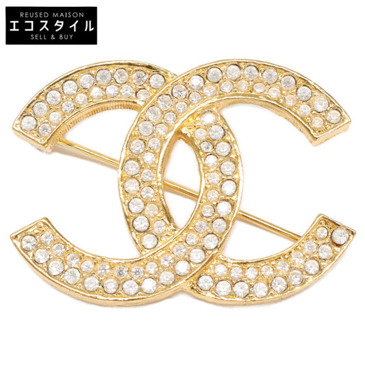 CHANEL シャネル ヴィンテージ ココマーク ラインストーン ブローチ