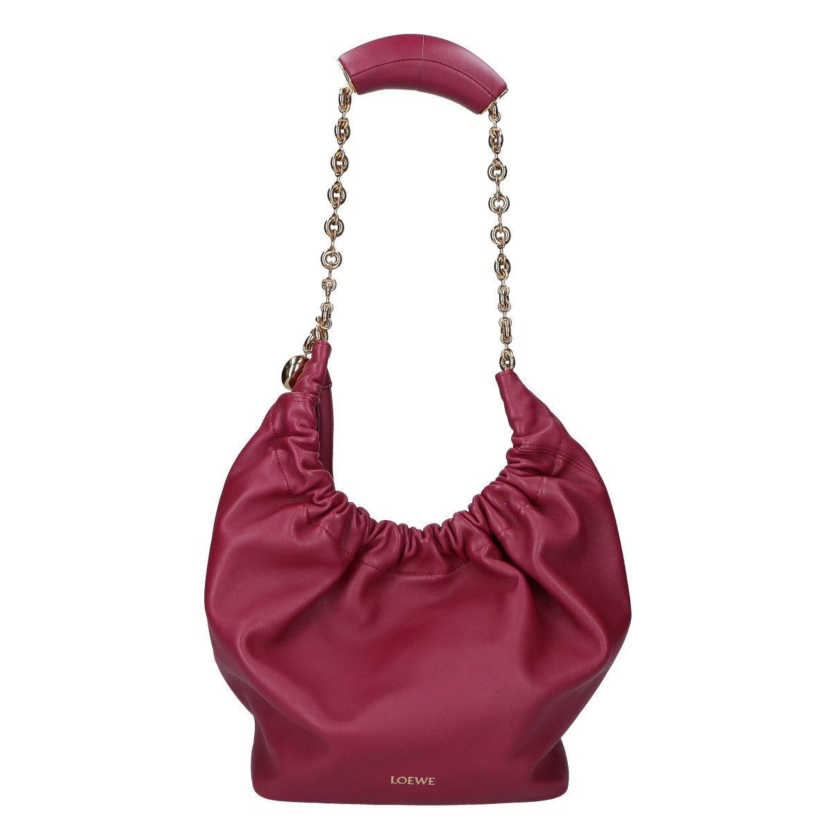 LOEWE ロエベ 24年 ダークバーガンディ スクイーズ バッグスモール ハンドバッグ