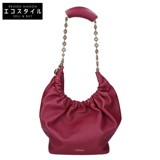 LOEWE ロエベ 24年 ダークバーガンディ スクイーズ バッグスモール ハンドバッグ