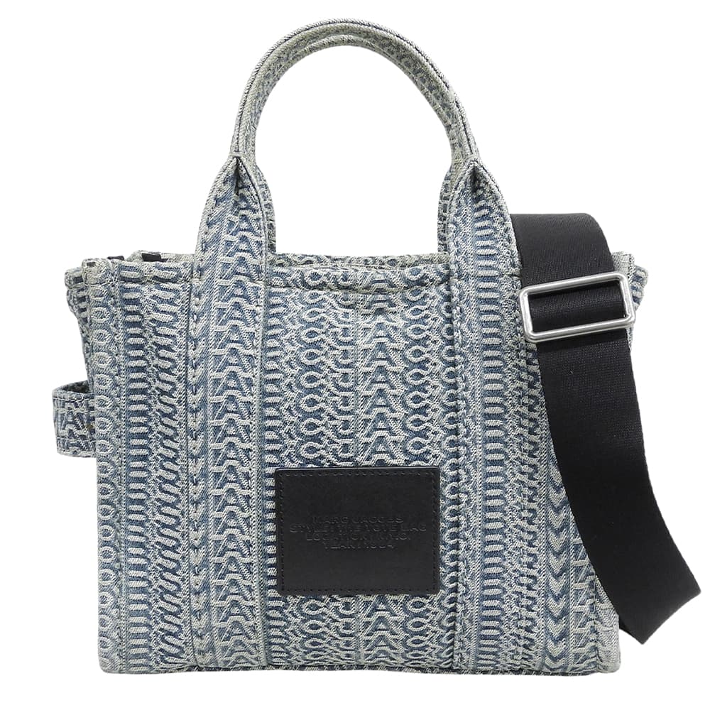 MARC JACOBS マーク ジェイコブス ウォッシュド モノグラム デニム トートバック レディース ブルー系 トートバッグ