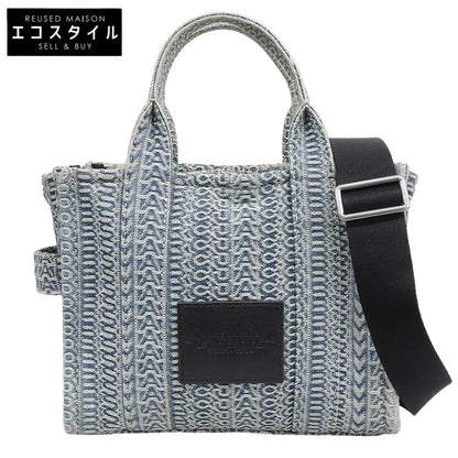 MARC JACOBS マーク ジェイコブス ウォッシュド モノグラム デニム トートバック レディース ブルー系 トートバッグ