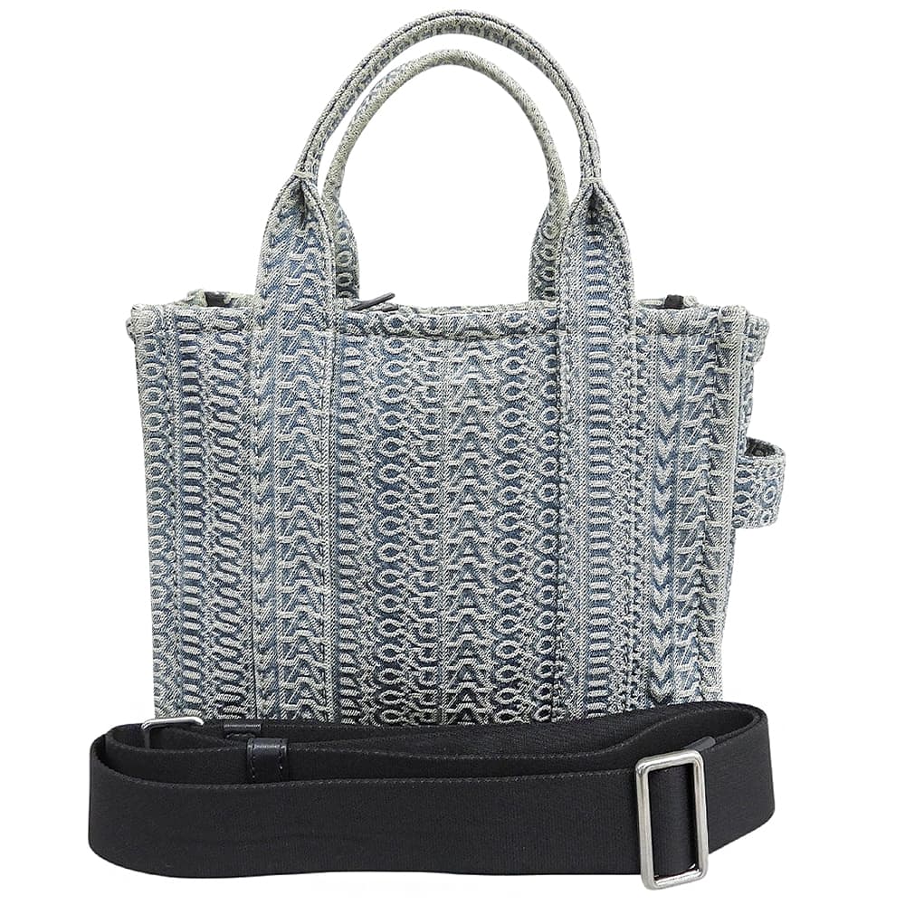 MARC JACOBS マーク ジェイコブス ウォッシュド モノグラム デニム トートバック レディース ブルー系 トートバッグ