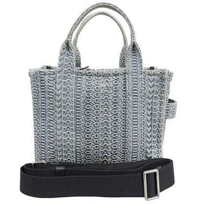 MARC JACOBS マーク ジェイコブス ウォッシュド モノグラム デニム トートバック レディース ブルー系 トートバッグ