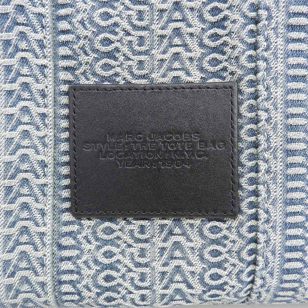 MARC JACOBS マーク ジェイコブス ウォッシュド モノグラム デニム トートバック レディース ブルー系 トートバッグ