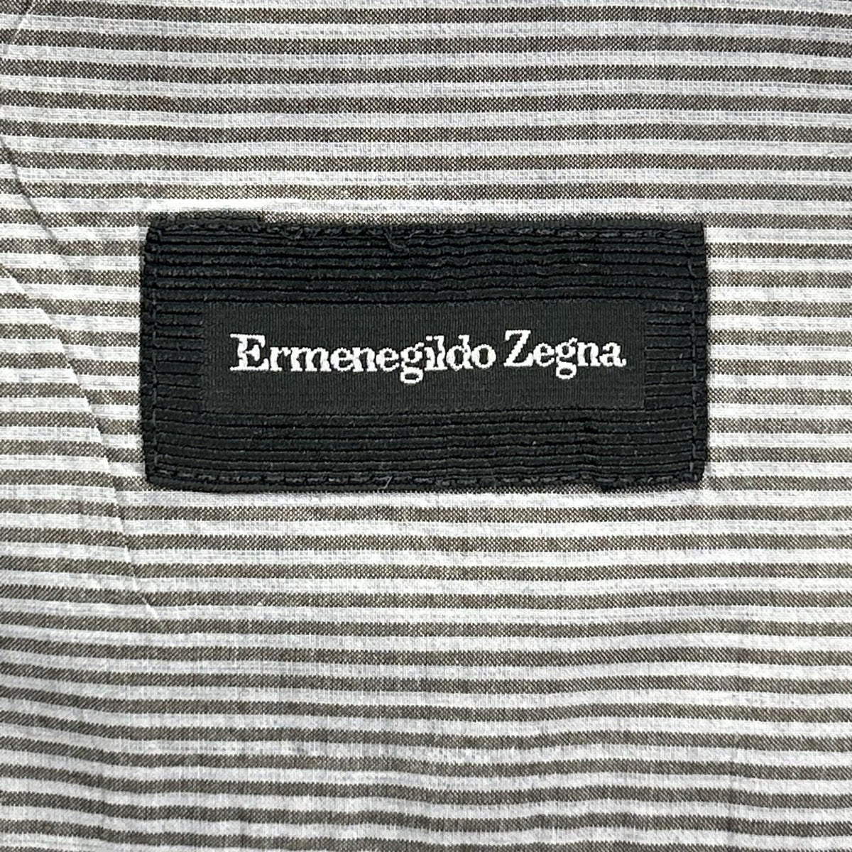 Ermenegildo Zegna エルメネジルドゼニア ブラック ッボーダー 半袖シャツ トップス