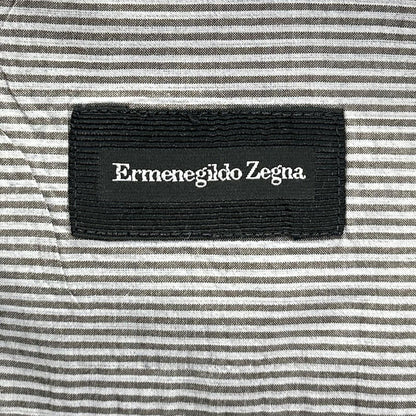 Ermenegildo Zegna エルメネジルドゼニア ブラック ッボーダー 半袖シャツ トップス