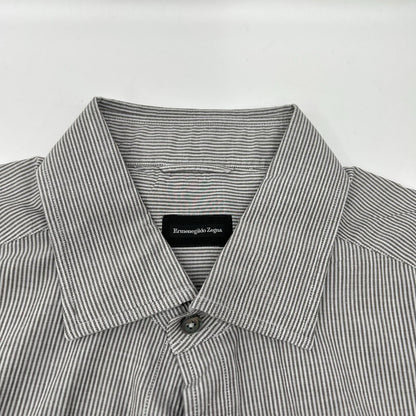 Ermenegildo Zegna エルメネジルドゼニア ブラック ッボーダー 半袖シャツ トップス