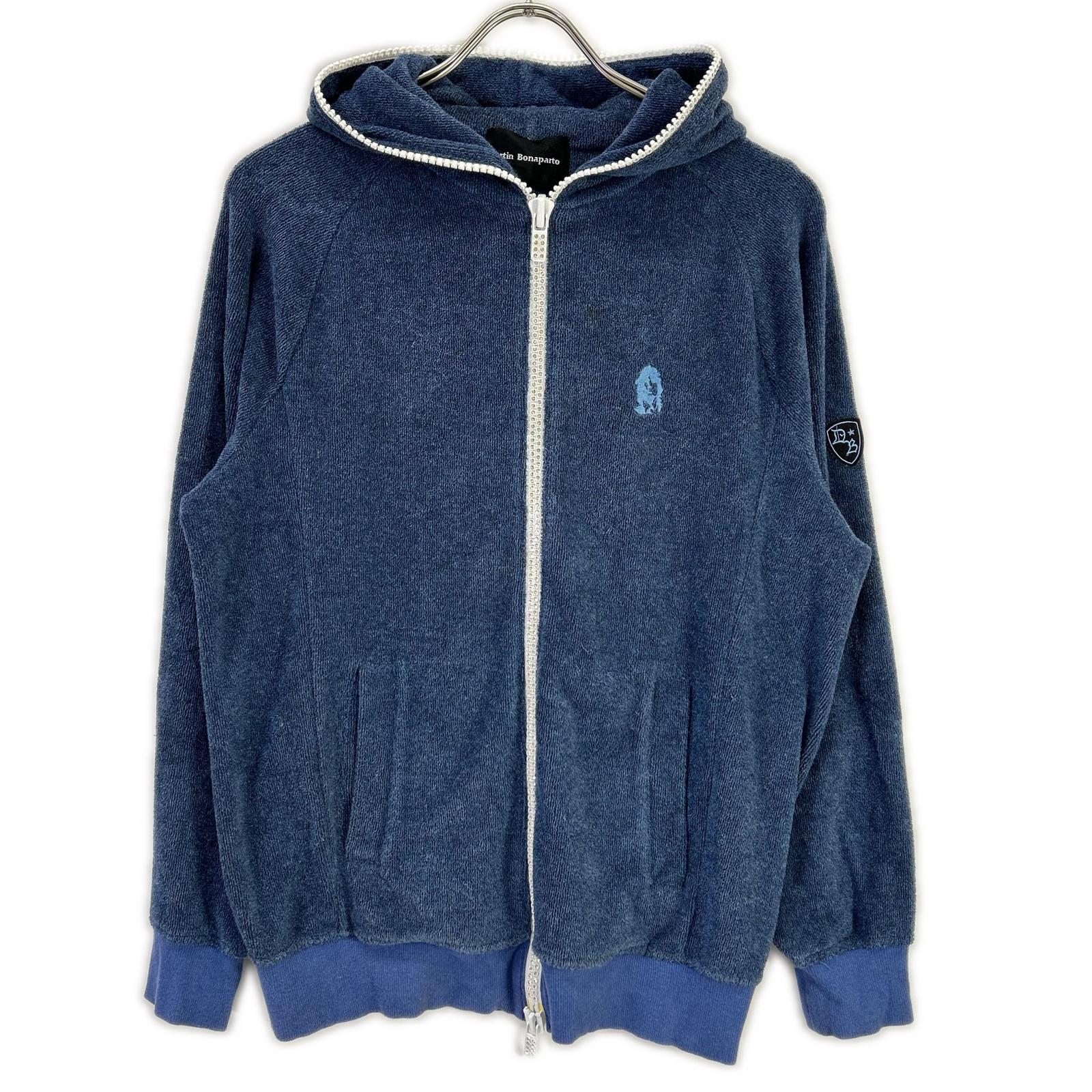 Dartin Bonaparto Dartin Bonaparto ブルー パイル地 バックプリント パーカー トップス