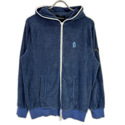 Dartin Bonaparto Dartin Bonaparto ブルー パイル地 バックプリント パーカー トップス