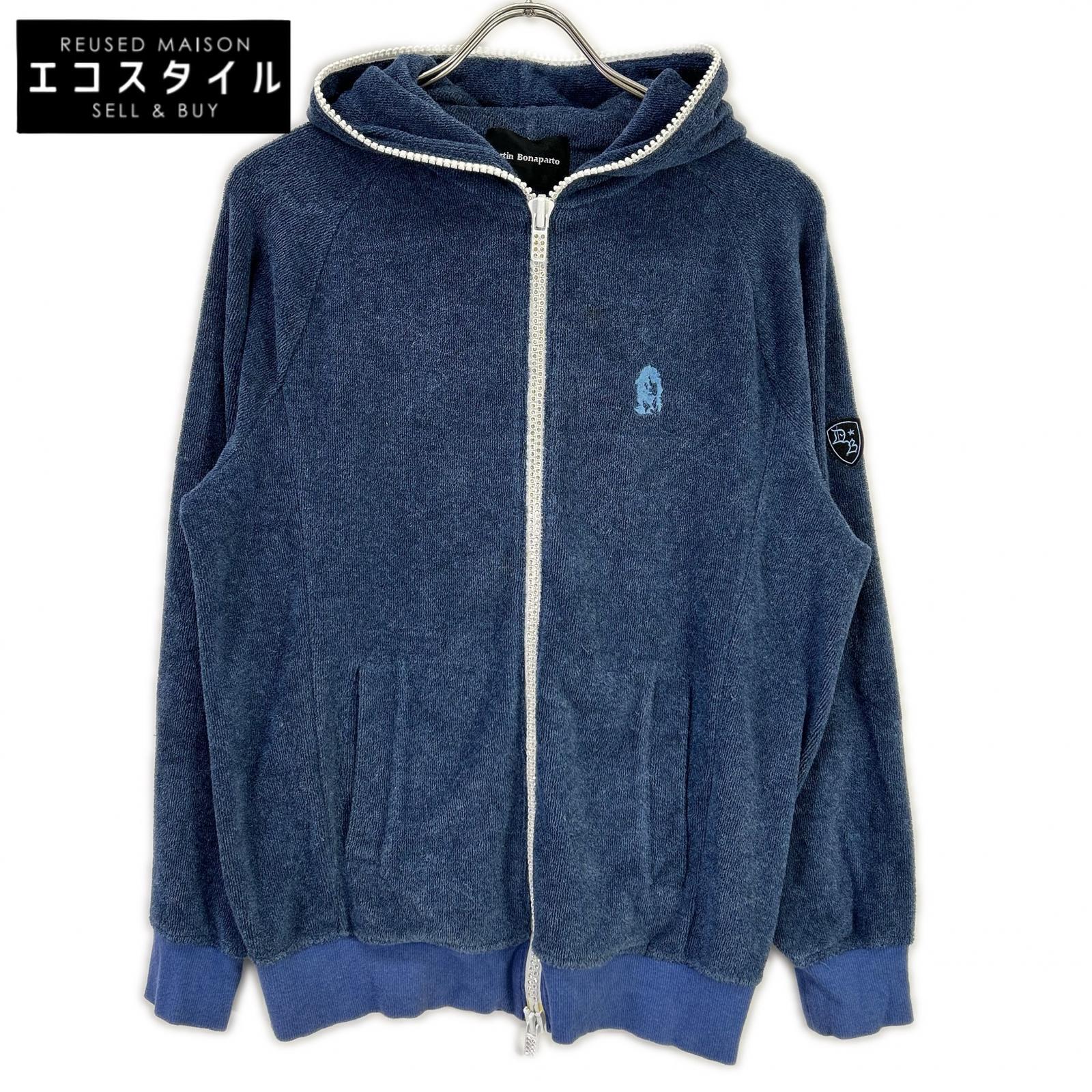 Dartin Bonaparto Dartin Bonaparto ブルー パイル地 バックプリント パーカー トップス